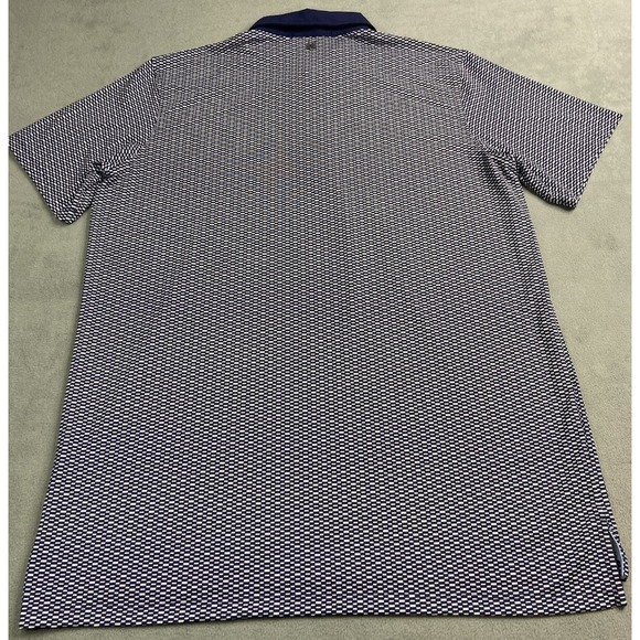 Greyson Shirt Mens‎ Large Blue Golf Polo Geometric Performance Wicking Stretch - Picture 3 of 9
